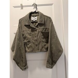 Reserve Fairfax Cropped Corduroy Jacket – Women's XL – Snap Front Shacket